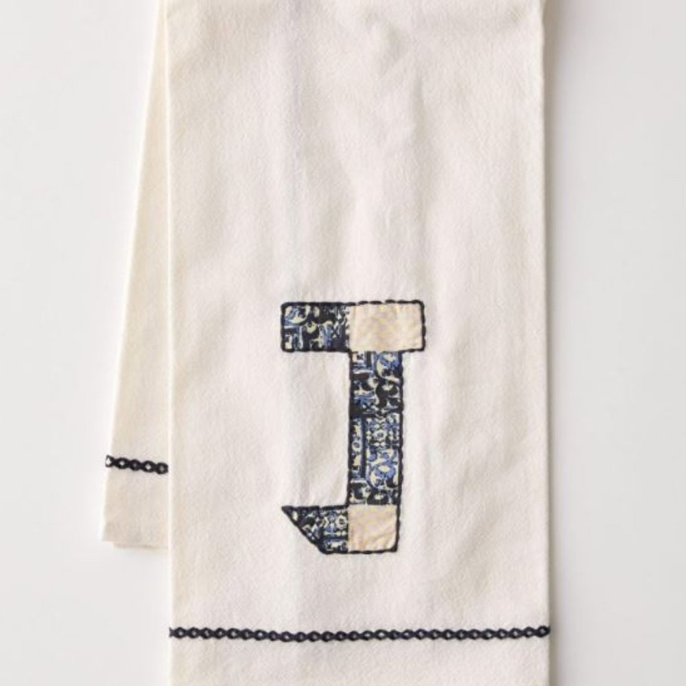 Patchwork Monogram Tea Towel UO
